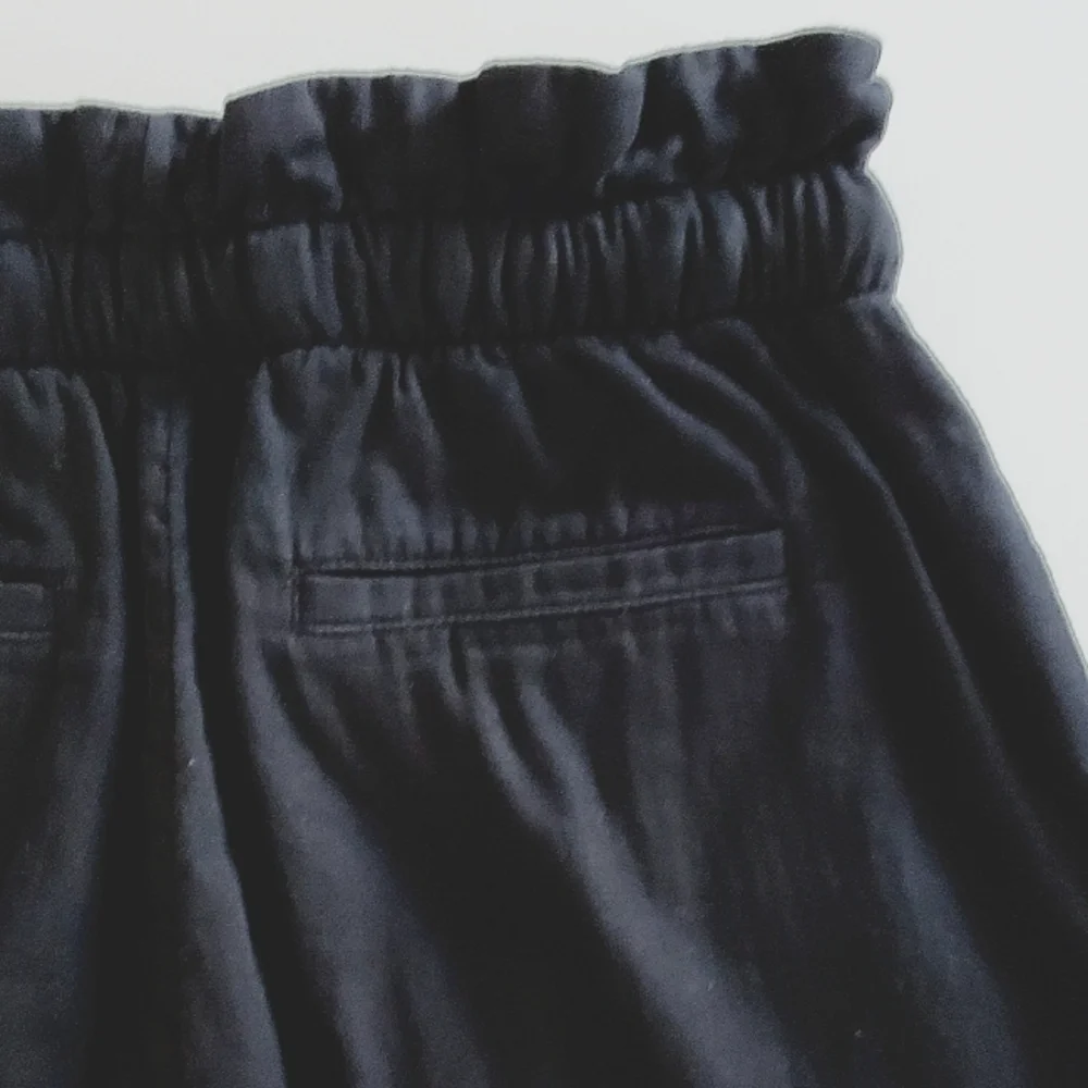 7187 * LOFT Outlet High Rise Straight Leg Cotton Pants Black Size XS - Picture 7 of 11